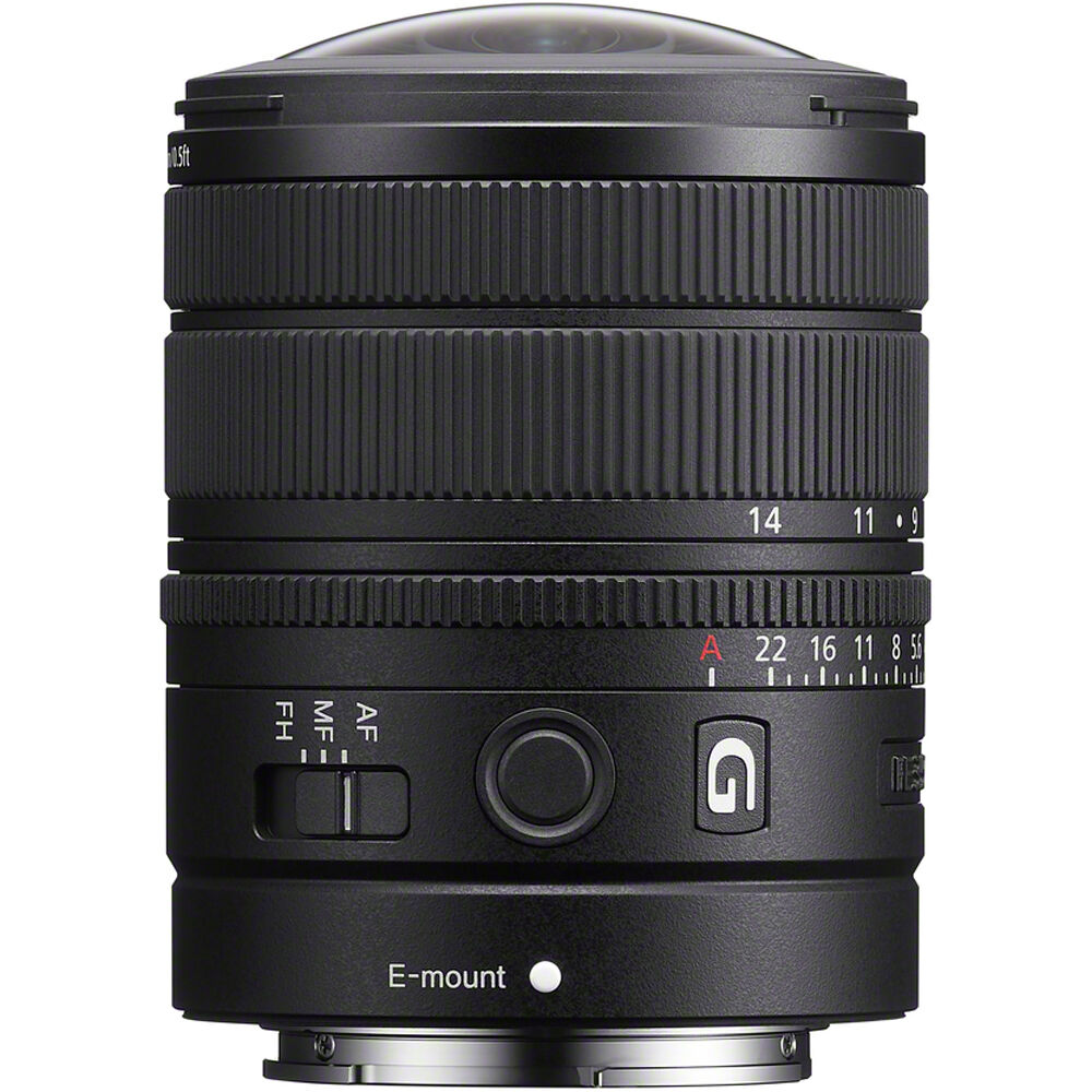 Sony FE 8-14mm f/3.5 Fisheye G Lens with focus, zoom and aperture rings