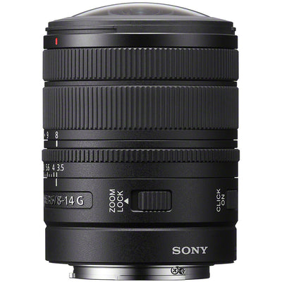 Sony FE 8-14mm f/3.5 Fisheye G Lens with focus, zoom and aperture rings