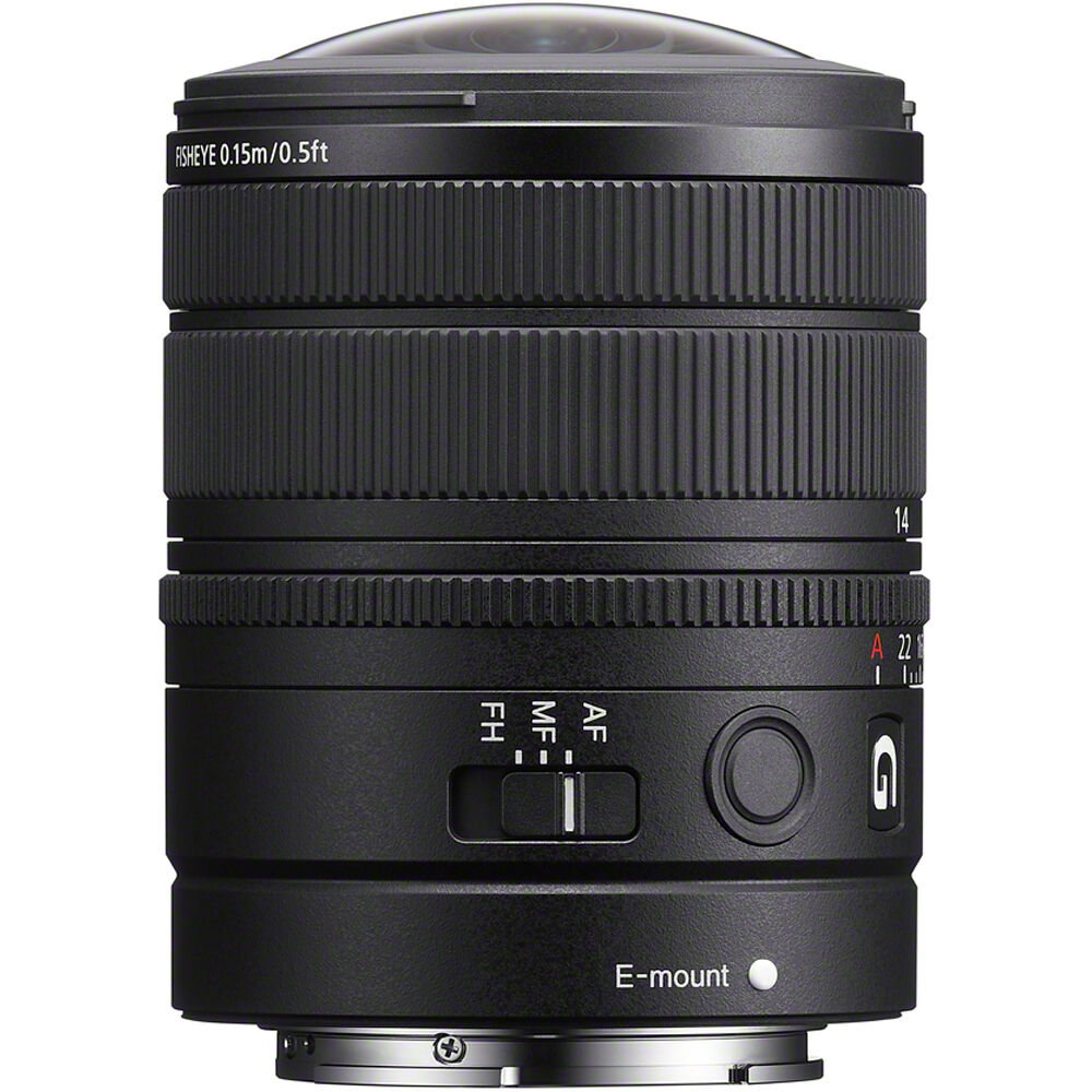 Sony FE 8-14mm f/3.5 Fisheye G Lens with focus, zoom and aperture rings