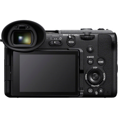 Sony FX2 full-frame cinema camera with XLR Handle, 10.2MP sensor, 4K 120fps, 16-bit RAW, dual XLR inputs for professional filmmaking.