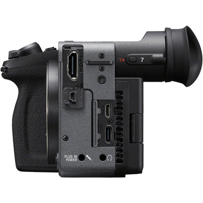 Sony FX2 full-frame cinema camera, 10.2MP sensor, 4K 120fps, 16-bit RAW output, compact and modular design for professional filmmaking.
