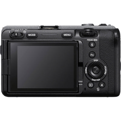 Sony FX3A full-frame cinema camera, 12.1MP sensor, 4K 120fps, 16-bit RAW output, modular design for professional filmmaking.