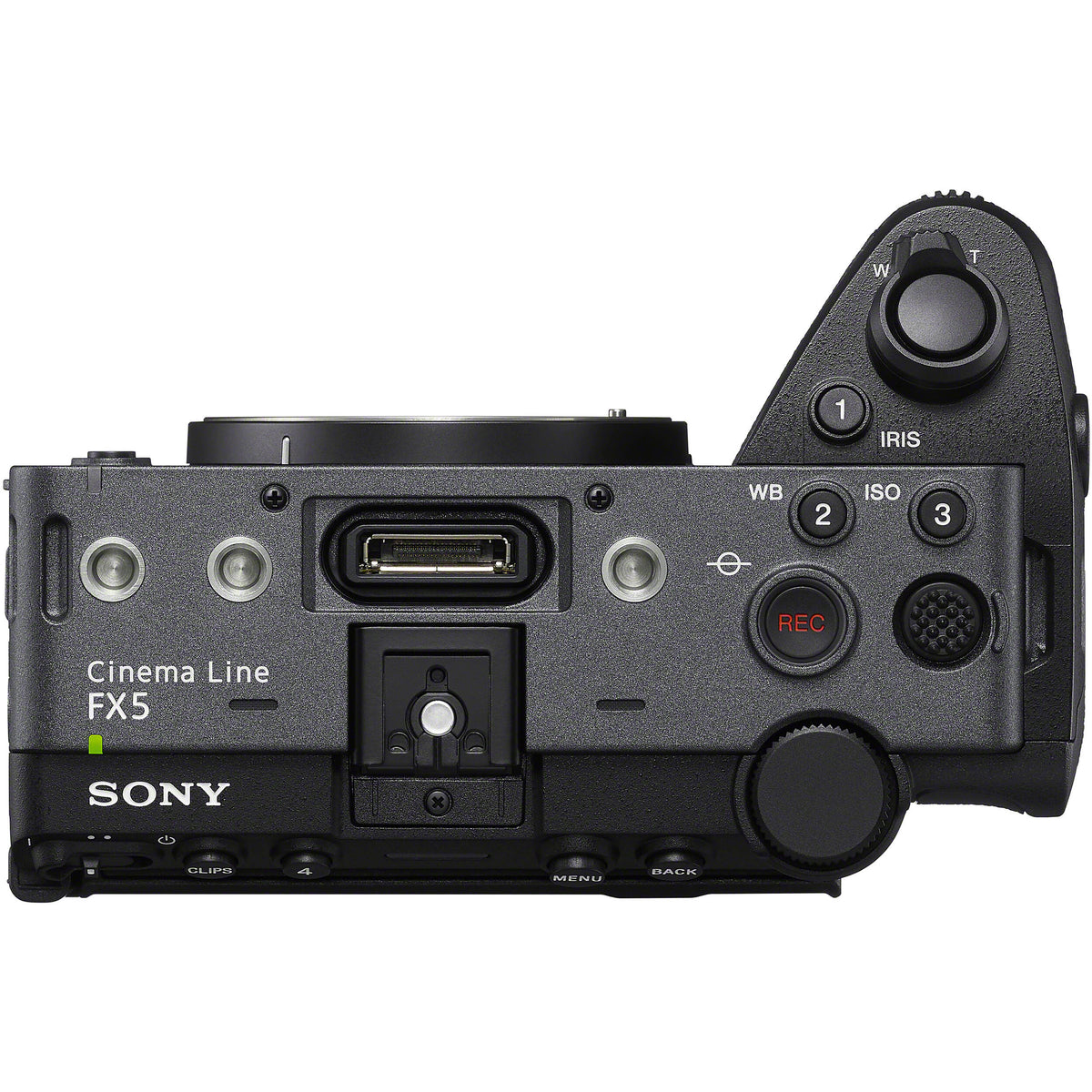 Sony FX 5 cinema camera with 5K Open Gate recording display
