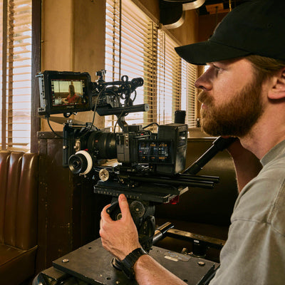 Sony FX 5 cinema camera with 5K Open Gate recording display
