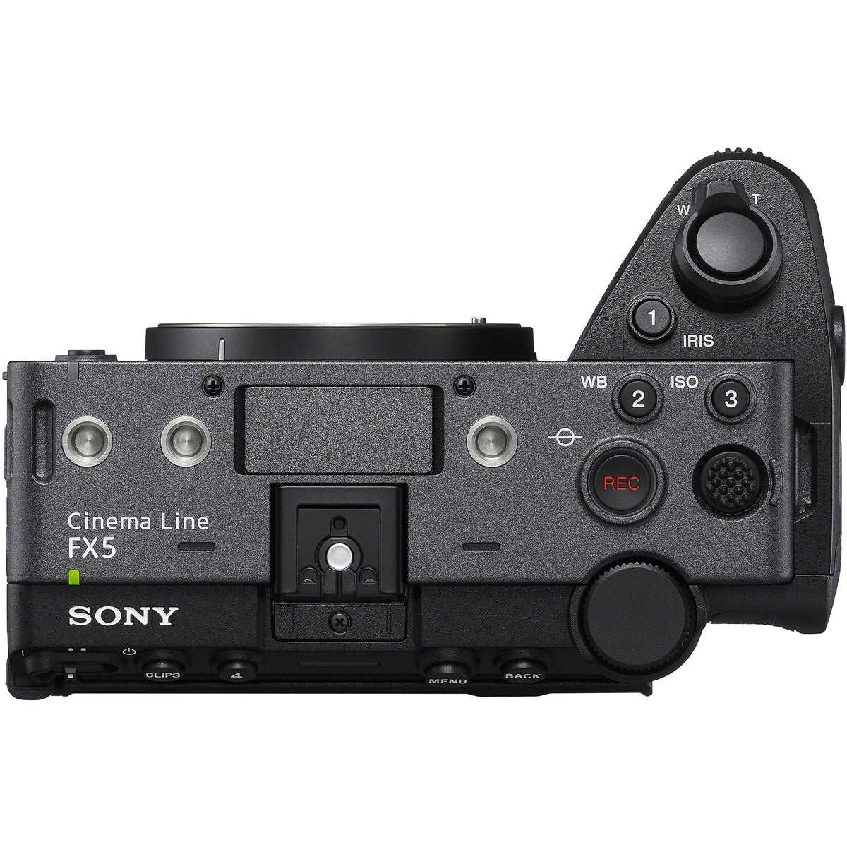 Sony FX 5 cinema camera with 5K Open Gate recording display
