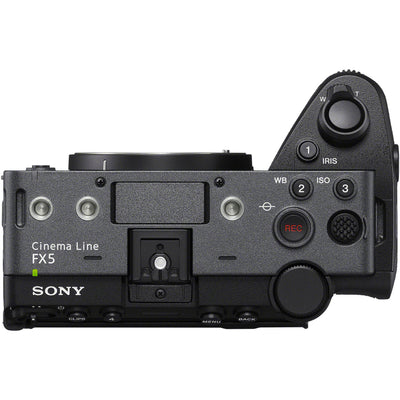 Sony FX 5 cinema camera with 5K Open Gate recording display
