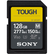 Sony Tough SD card with specifications on a white background