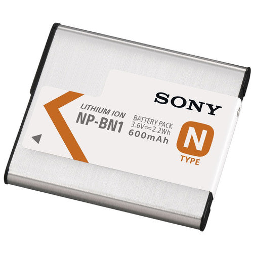 Sony NP-BN1 rechargeable lithium-ion camera battery for select compact Sony cameras.