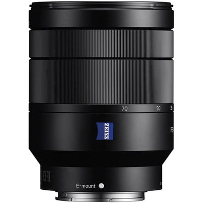Sony Vario-Tessar T FE 24-70mm f/4 ZA OSS Lens – versatile full-frame Zeiss standard zoom with constant f/4 aperture, sharp optics, and Optical SteadyShot for everyday and travel photography.
