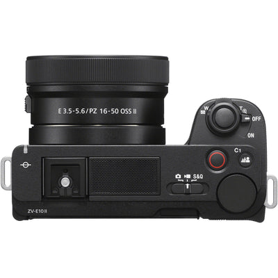 Sony ZV-E10 II with 16-50mm lens, 4K mirrorless camera.