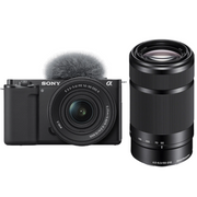Sony ZV-E10 Mirrorless Camera with 16-50mm II and a 55-210mm Lens