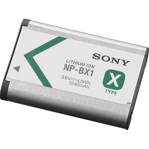 Sony NP-BX1/M8 rechargeable lithium-ion camera battery for select compact and action Sony cameras.