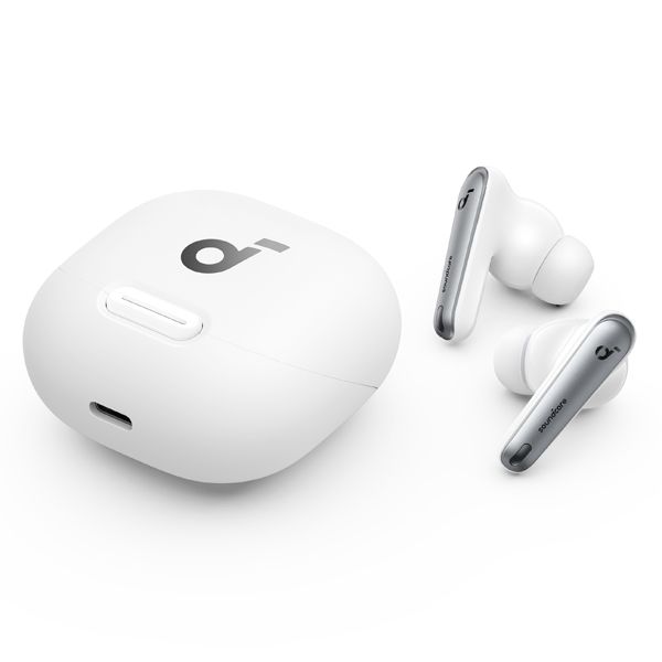 Soundcore Liberty 4 NC wireless earbuds with charging case
