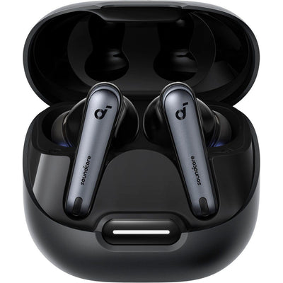 Black Soundcore Liberty 4 Pro earbuds with 360° Spatial Audio
