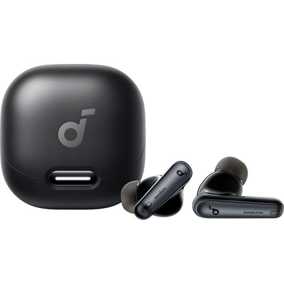 Black Soundcore Liberty 4 Pro earbuds with 360° Spatial Audio
