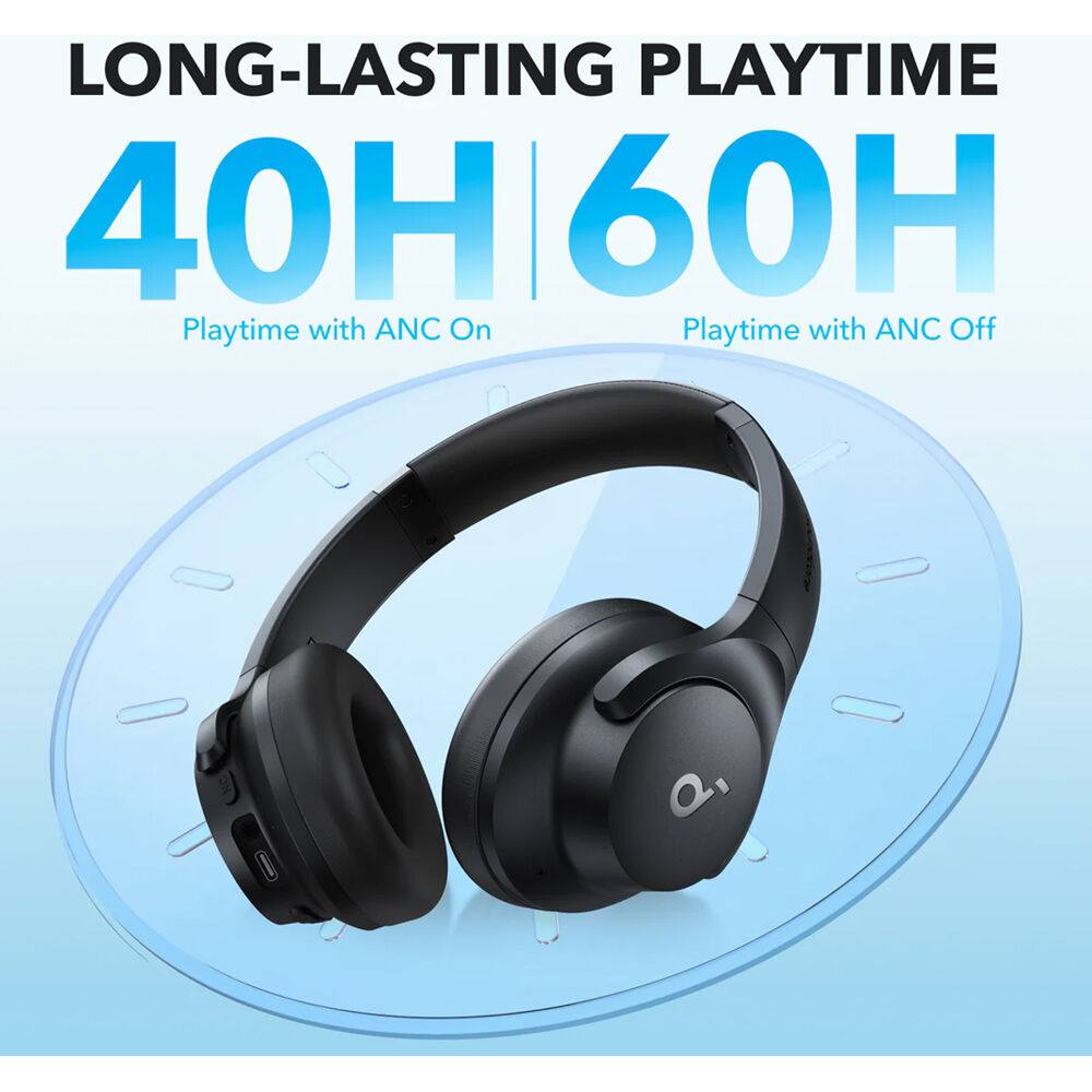 Soundcore Q20i ANC over-ear Bluetooth headphones with memory foam
