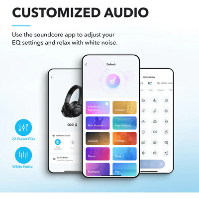 Soundcore Q20i ANC over-ear Bluetooth headphones with memory foam
