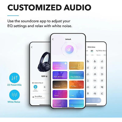 Soundcore Q20i ANC over-ear Bluetooth headphones with memory foam

