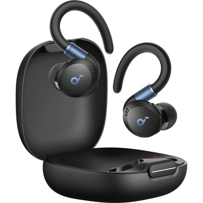 Soundcore Sport X20 earbuds with adaptive noise-cancelling and BassUp technology for fitness and workouts
