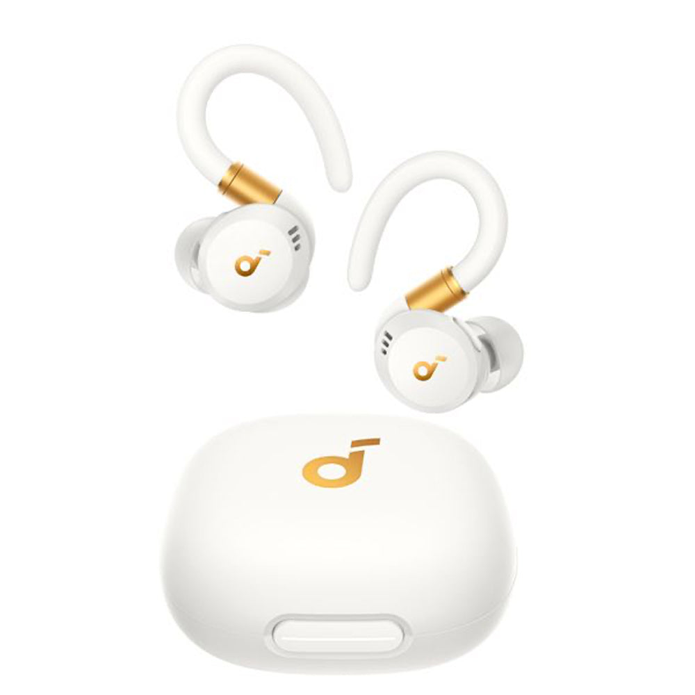 Soundcore Sport X20 earbuds with adaptive noise-cancelling and BassUp technology for fitness and workouts
