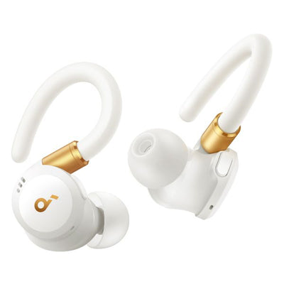 Soundcore Sport X20 earbuds with adaptive noise-cancelling and BassUp technology for fitness and workouts
