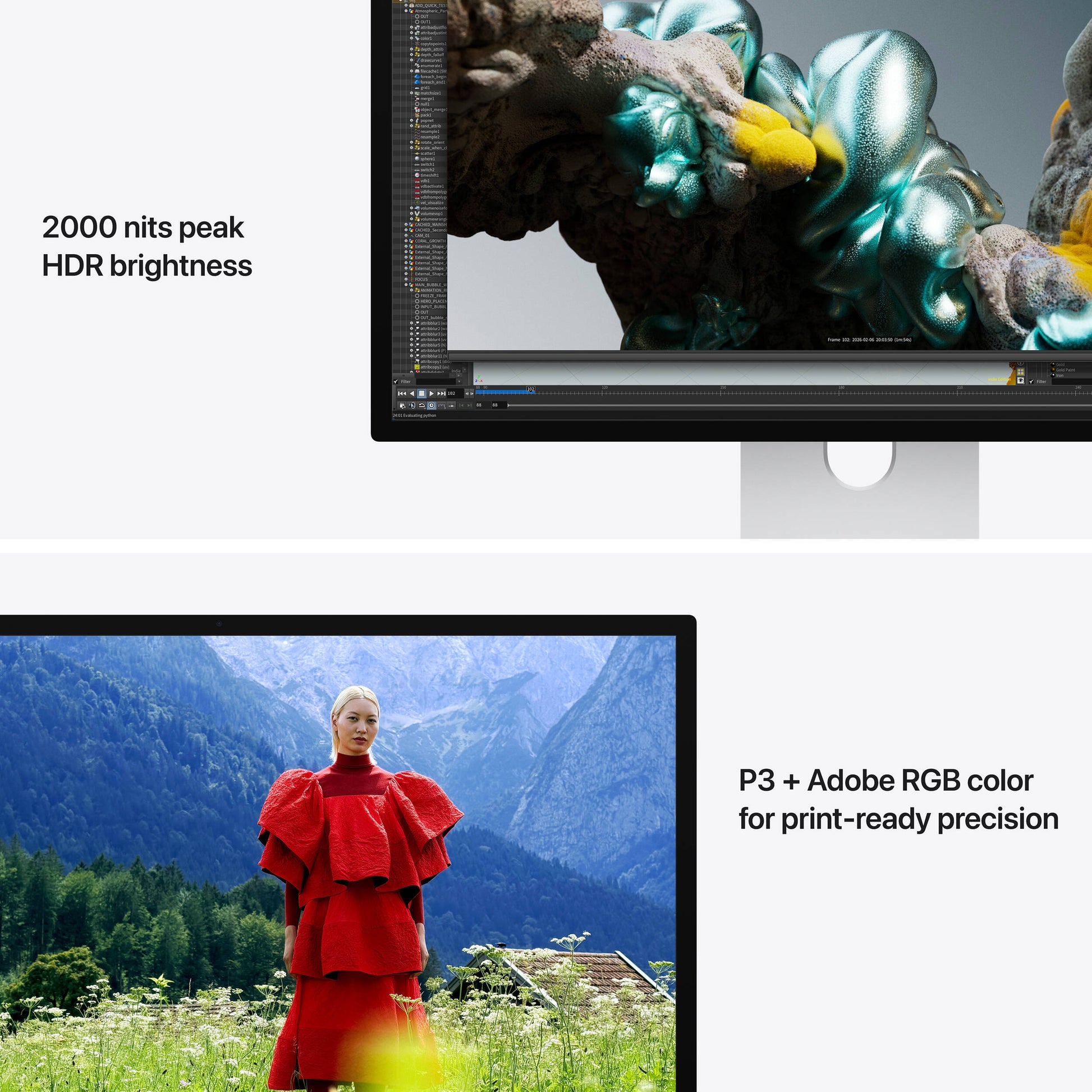 Apple 27" Studio Display XDR showing 5K Retina screen