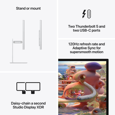 Apple 27" Studio Display XDR showing 5K Retina screen