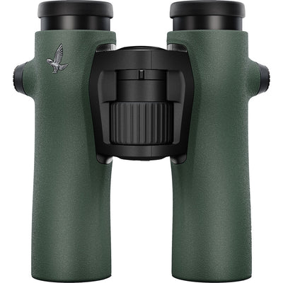 Swarovski 10x32 NL Pure Binoculars in Green. Sporting an ultra-wide field of view and long eye relief all in a compact magnesium housing.
