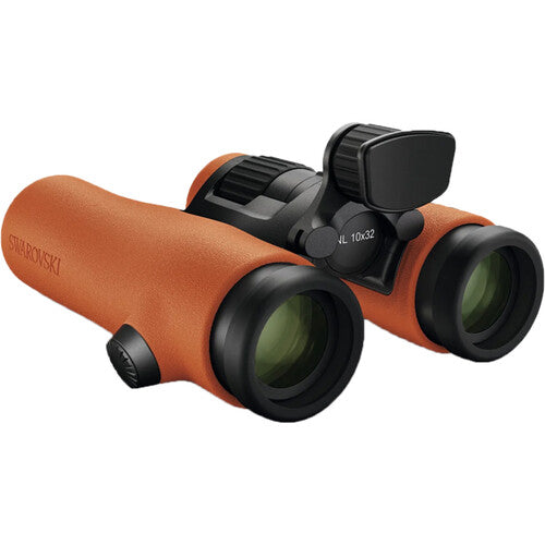 Swarovski 8x32 NL Pure Binoculars in Burnt Orange sports an ultra-wide field of view and long eye relief all in a compact magnesium housing.
