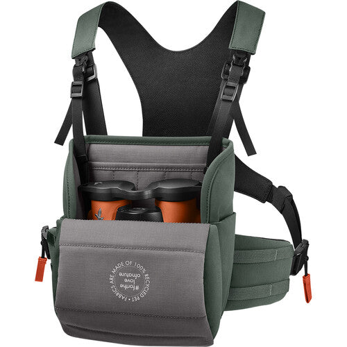 The BH Bino Harness is a compact, comfortable, and secure solution for carrying binoculars during wildlife observation and hunting.