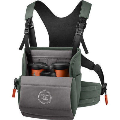 The BH Bino Harness is a compact, comfortable, and secure solution for carrying binoculars during wildlife observation and hunting.