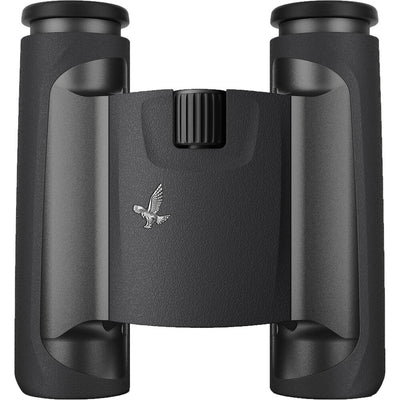 Swarovski CL 10x25 Pocket Binoculars fit perfectly in your hand for the ultimate viewing comfort. Comes with an eyepiece cover, field bag and carrying strap.