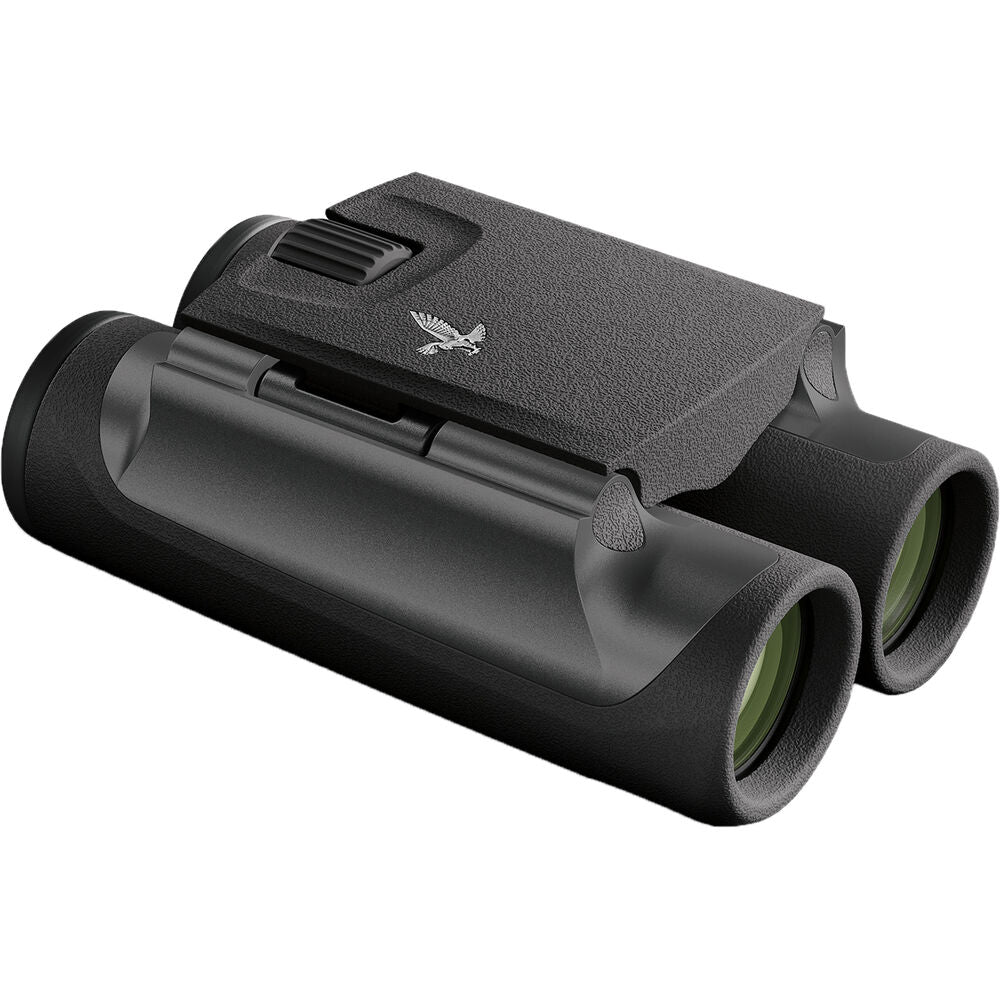 Swarovski CL 10x25 Pocket Binoculars fit perfectly in your hand for the ultimate viewing comfort. Comes with an eyepiece cover, field bag and carrying strap.