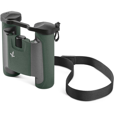 The Swarovski CL 10x25 Pocket Binocular offers maximum viewing comfort for long periods. Accessories include an eyepiece cover, field bag and carrying strap.
