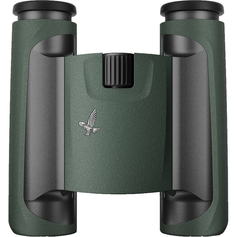Swarovski CL 10x25 Pocket Binoculars fit perfectly in your hand for maximum viewing comfort. Comes with an eyepiece cover, field bag and carrying strap.