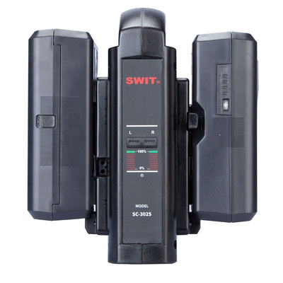 SC 302S dual channel V mount battery charger with LED indicators