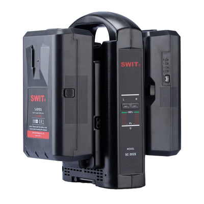 SC 302S dual channel V mount battery charger with LED indicators