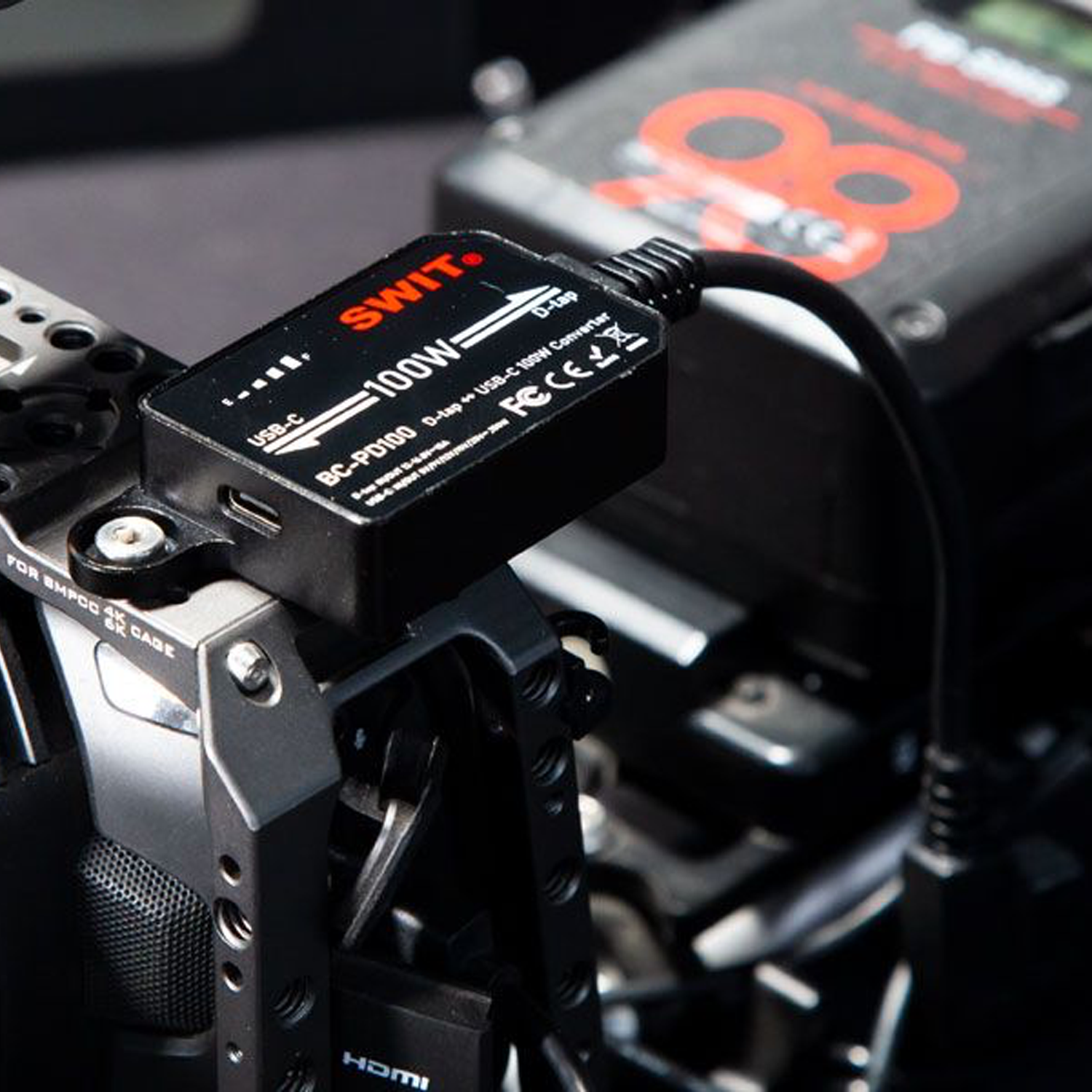 SWIT BC-PD100 D-tap to USB-C 100W bi-directional power converter
