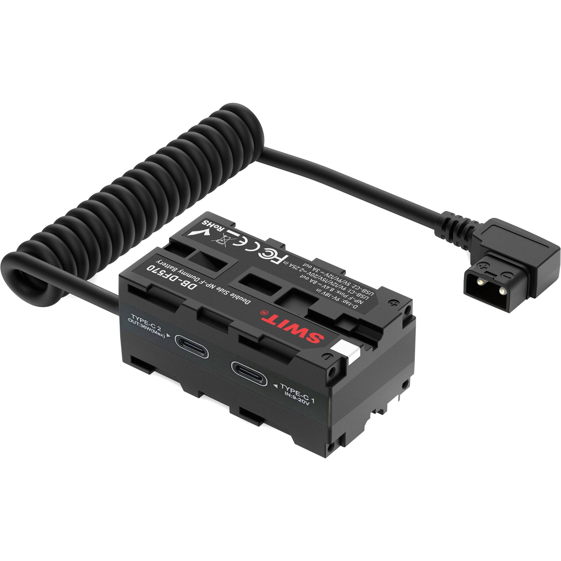 SWIT DB-DF570 dual side NP-F dummy battery with USB-C

