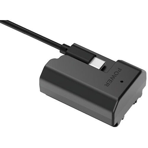 SWIT NP-FZ100 USB-C dummy battery powering camera via USB-C
