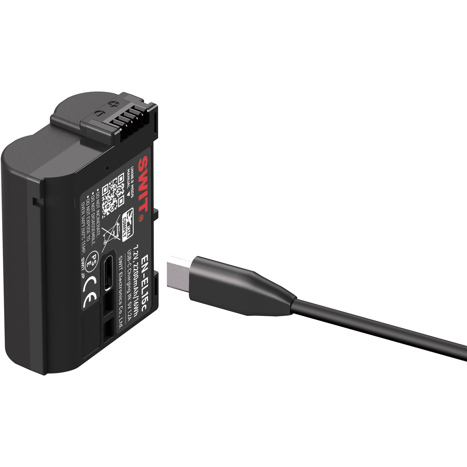 SWIT PowerCell EN-EL15c battery for Nikon cameras gives long-lasting power, charges with USB-C, has 4-LED indicators and works with DSLR and Mirrorless.