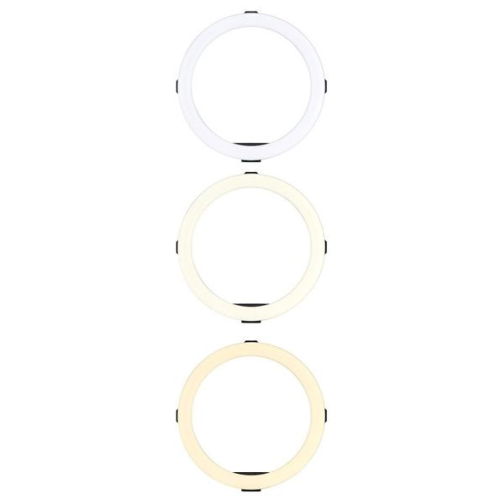 Improve lighting and exposure for makeup artists, YouTubers and content creators. Allowing up to three cold shoes for accessories. Remote control included.