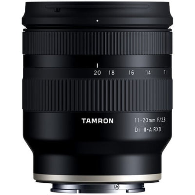 Tamron 11-20mm f/2.8 Di III-A RXD Lens for Sony E – ultra-wide zoom with bright f/2.8 aperture, fast autofocus, and compact design, ideal for landscapes, architecture, and astrophotography.