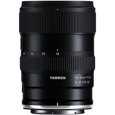Tamron 16-30mm f/2.8 Di III VXD G2 Lens (Nikon Z) – ultra-wide zoom with constant f/2.8 aperture, advanced VXD autofocus, and refined G2 optics, built for landscapes, architecture, and creative perspectives.