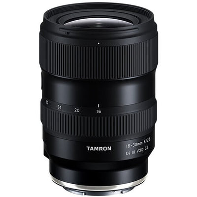 Tamron 16-30mm f/2.8 Di III VXD G2 Lens (Sony E) – ultra-wide zoom with constant f/2.8 aperture, fast VXD autofocus, and G2 optical design, ideal for landscapes, architecture, and creative wide-angle shots.