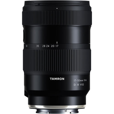 Tamron 17-50mm f/4 Di III VXD Lens (Sony E) – versatile standard zoom with constant f/4 aperture, fast VXD autofocus, and compact design, perfect for everyday photography and travel.