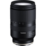 Black Tamron camera lens on a white background