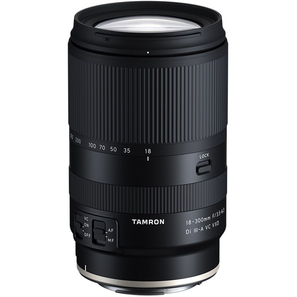 All in one Tamron 18-300mm superzoom lens with VXD autofocus and Vibration Compensation
