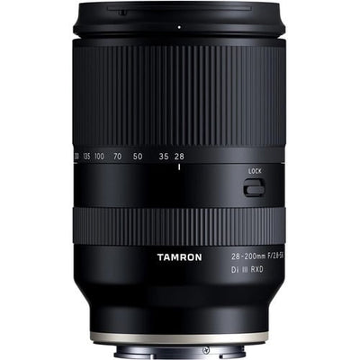 Tamron 28-200mm f/2.8-5.6 III Di RXD for Sony E – lightweight, all-in-one zoom with fast autofocus and versatile focal range for travel and everyday shooting.