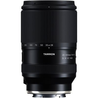 Tamron 28-300mm f/4-7.1 Di III VC VXD Lens for Sony E – all-in-one zoom with powerful reach, fast VXD autofocus, and VC stabilization for sharp, versatile shooting.